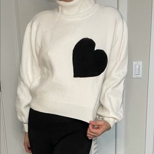 Heart Patchwork Knit Sweater | Chicwish | M